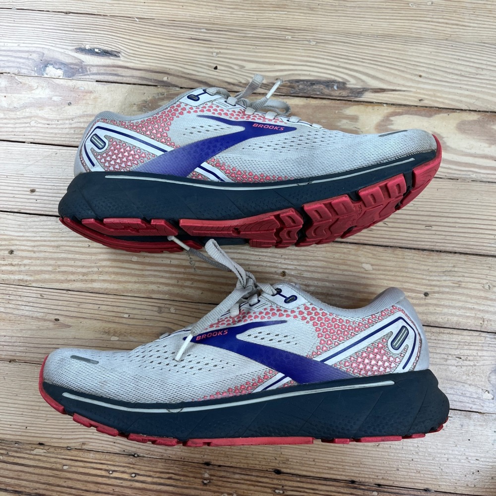 Brooks Ghost 14 Womens Running Shoes White Purple Pink 1203561B192 Size 9 Medium - Picture 3 of 10